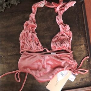 COPY - NWT Adriana Degreas velour bikini